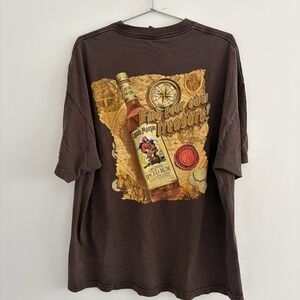 Captain Morgan Spiced Rum Find Your Own Treasure Graphic T Shirt Brown Mens XL